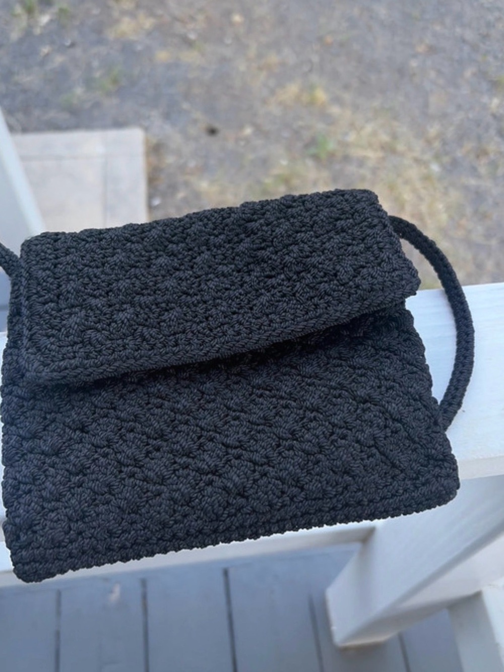 The Sak Black Crochet Crossbody Bag